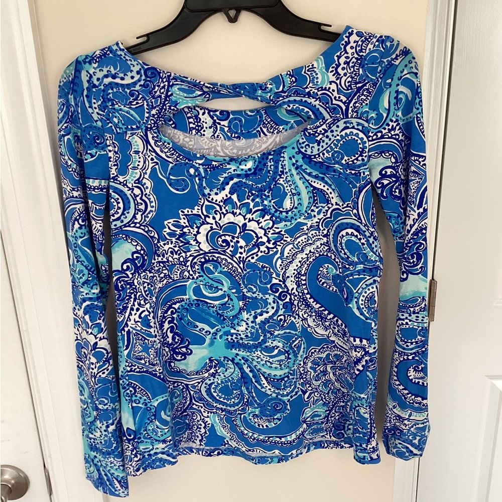 Lilly Pulitzer Blue Tristan Top. XS